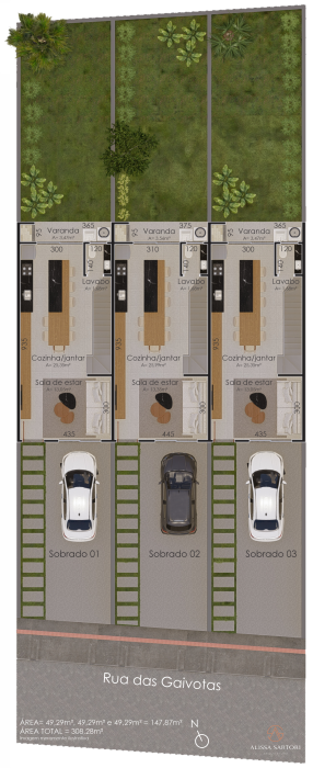 V7042 – Sobrado 02 suítes Bairro Universitário