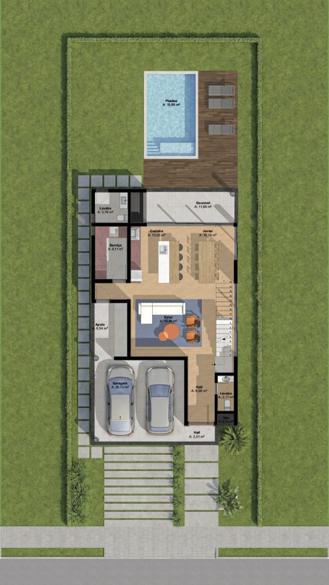 V5104 – Casa 03 suítes em condomínio fechado
