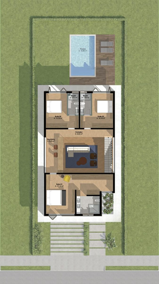 V5104 – Casa 03 suítes em condomínio fechado