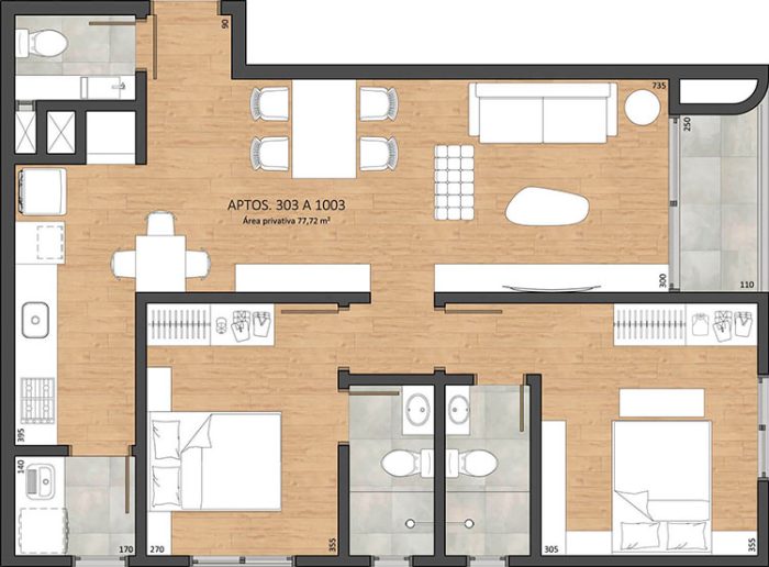 V2114 – Apartamento 02 suítes